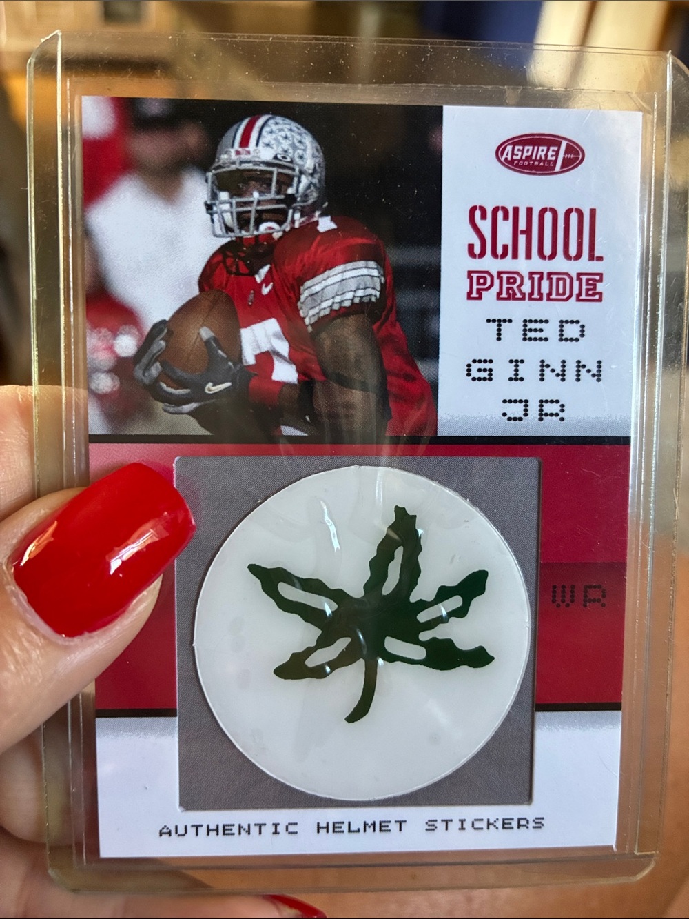 Aspire School Pride Red and Green Helmet Decal